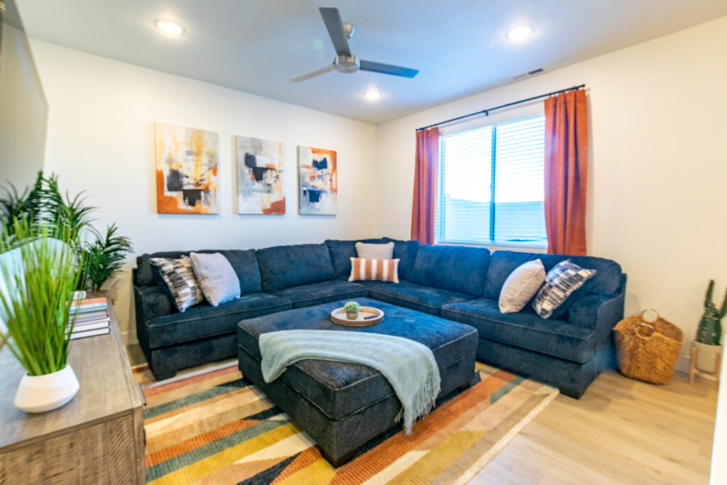Open concept living area with natural light