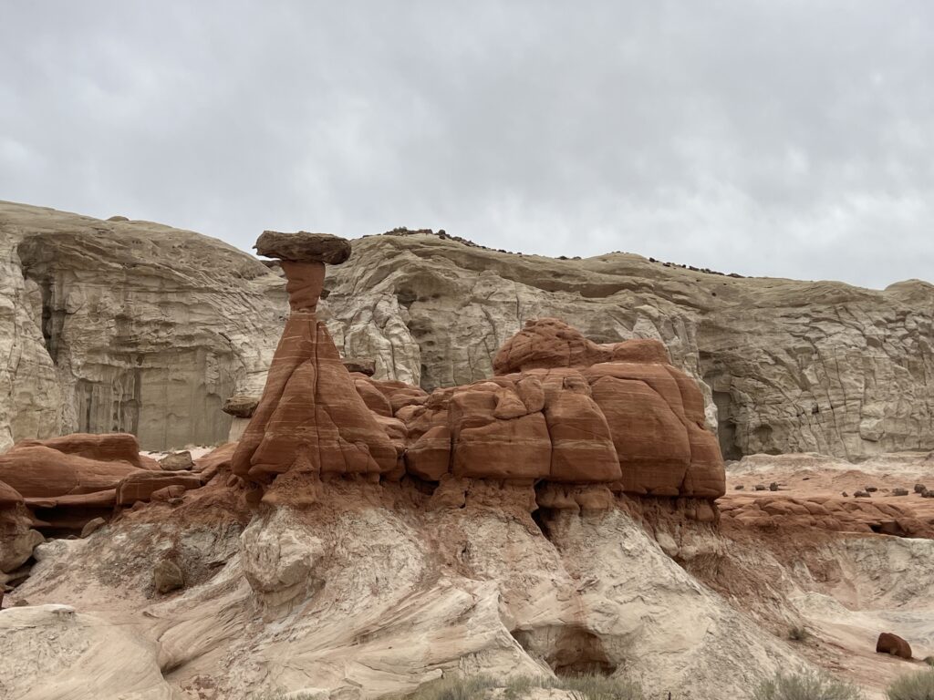 Toadstool hoodoos balanced rock formations
